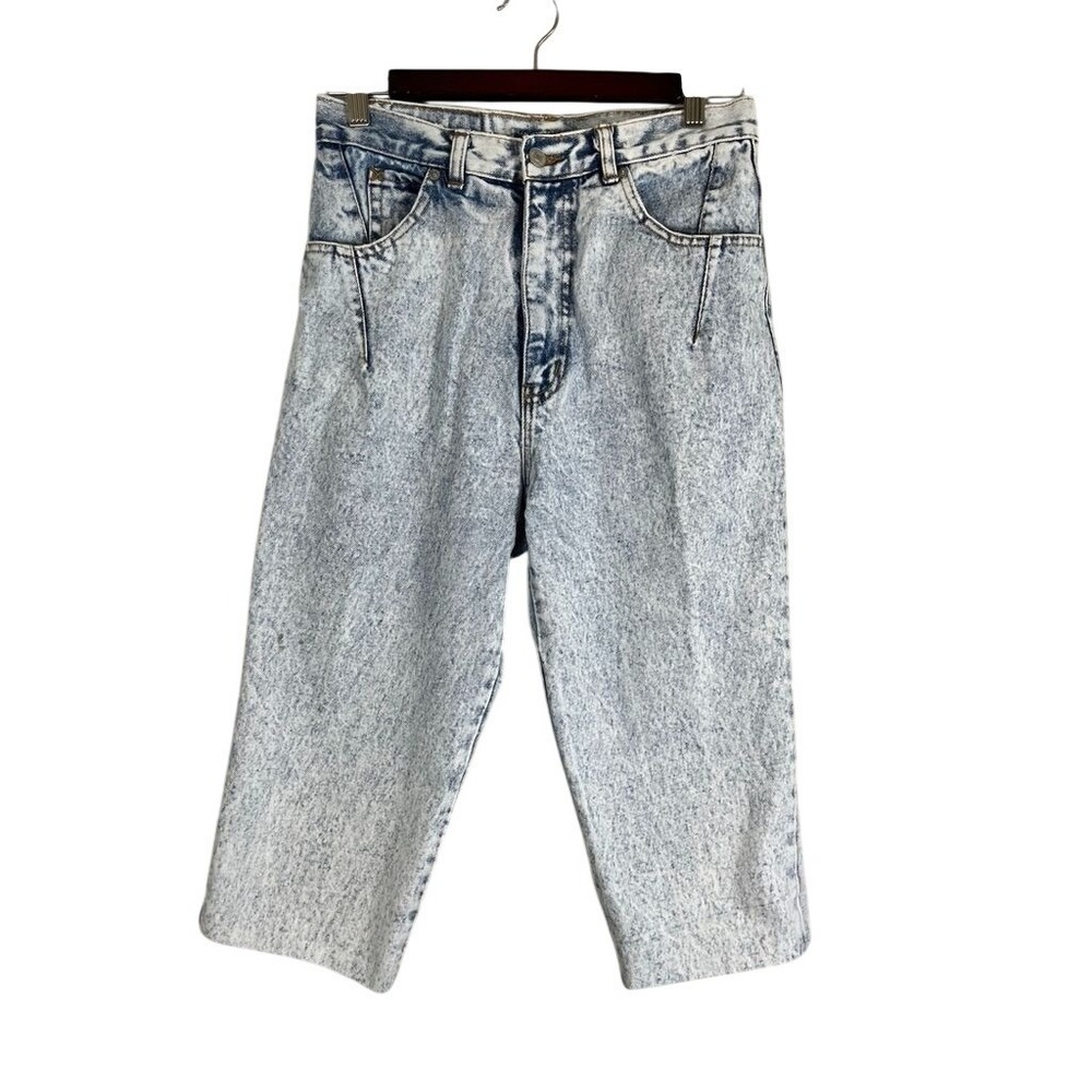 Vintage Acid Wash Denim Shorts Blue 28" 80s Western Boho Grunge Skater Indie 90s